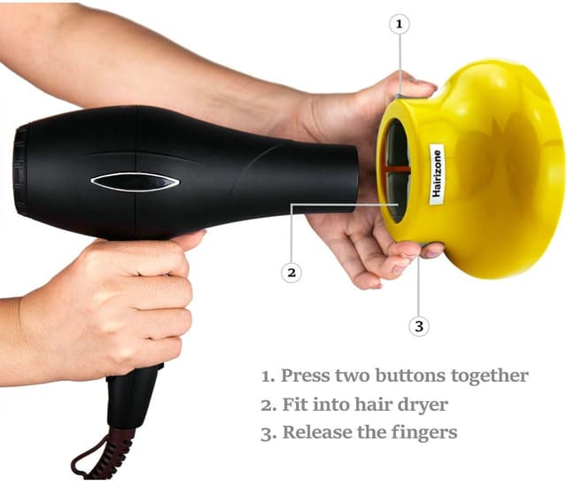 Detalle de Hairizone Universal Haar-Diffusor für Locken & Wellen – passend für Föhndüse D = 1,7–2,6