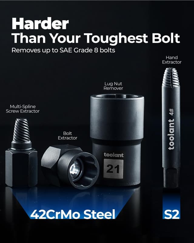 Thumbnail 4 de toolant 46pcs Impact Bolt Extractor Kit đź›