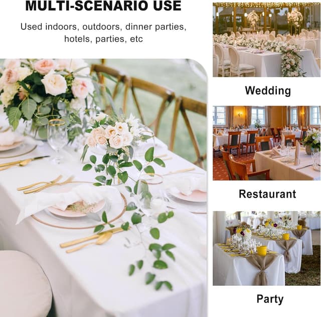 Detalle 2 de sancua 6 Pack Tablecloth 90 x 156 Inch