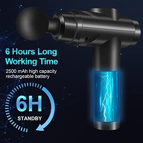 Detalle 2 de Zerolia pistola de masaje muscular 30 velocidades