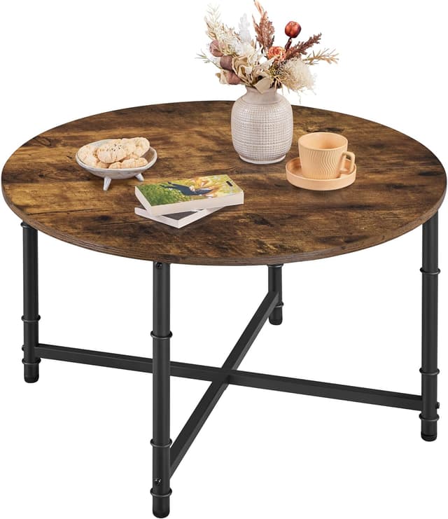 Imagen de Yaheetech Mesa de Centro Redonda 80 cm en OfertitasTOP