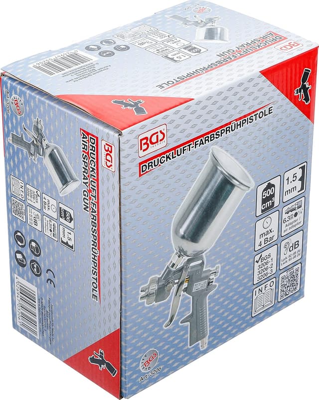Thumbnail 4 de BGS 3206 Druckluft-Farbsprühpistole 500 cm³ 🖌