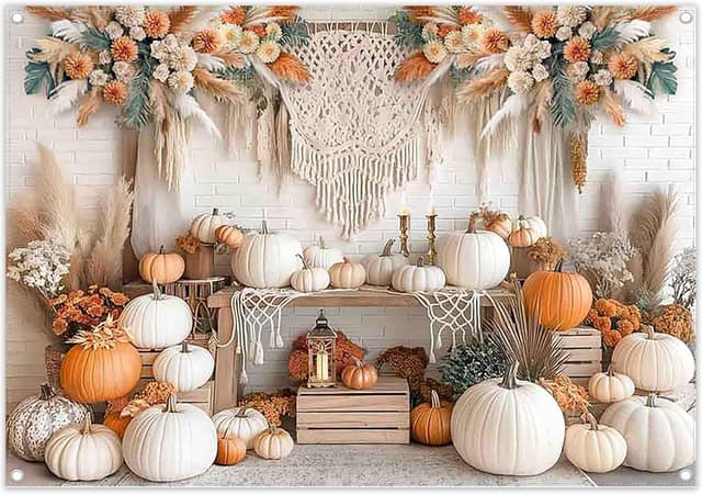 Imagen de Luminora 7x5ft Autumn Bohemian Backdrop 🎭 en OfertitasTOP