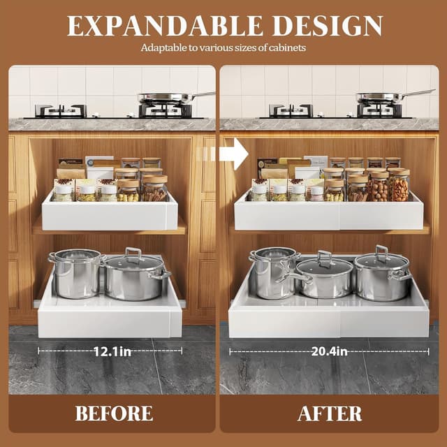Thumbnail 3 de Seinloes Expandable Pull Out Cabinet Organizer
