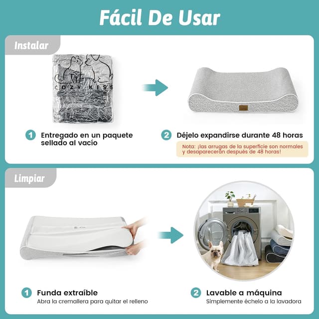 Thumbnail 5 de COZY KISS Cama para Perros Lavable 114x76