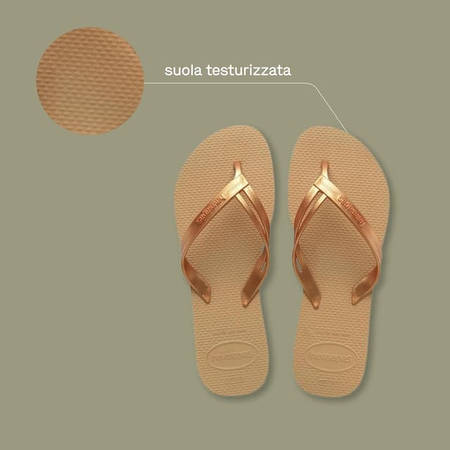 Detalle 2 de Havaianas Elegance infradito da donna con cinturini moda e suola antiscivolo