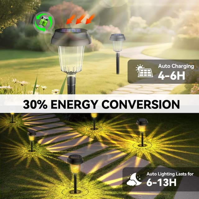 Detalle de TECKNET Solar garden lights 8 pack