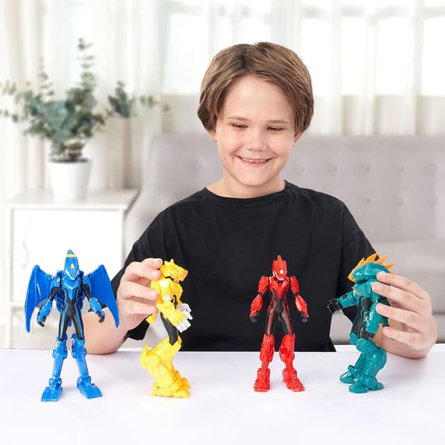 Detalle de Figurine dinosaure Quantum Heroes DINOSTER Lucio 6 pouces