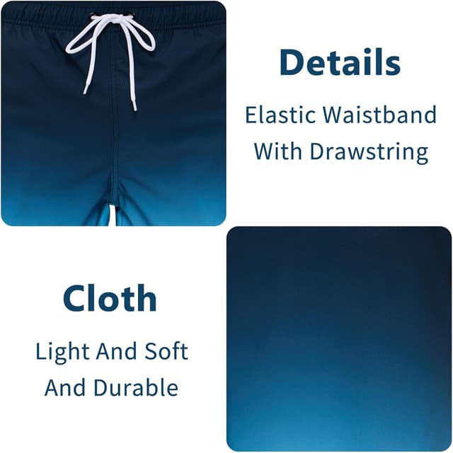 Detalle de Vorvowry Costume Uomo da Mare: calzoncini impermeabili ad asciugatura rapida con tasche