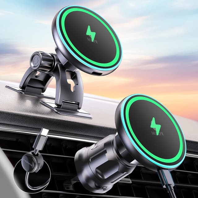 Detalle de MOKPR MagSafe Autohalterung 15W Ladefunktion