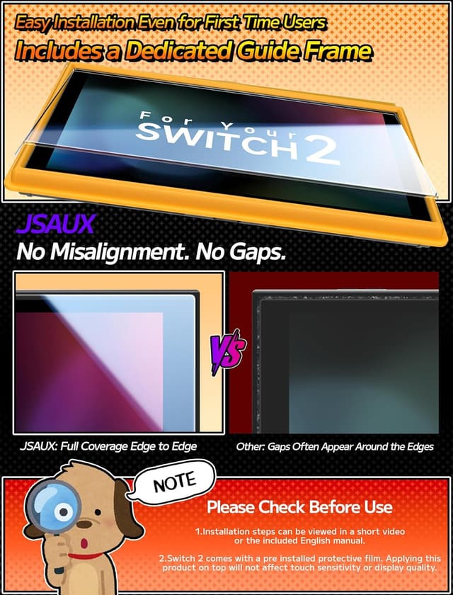 Thumbnail 2 de JSAUX Switch 2 protector 0,3 mm