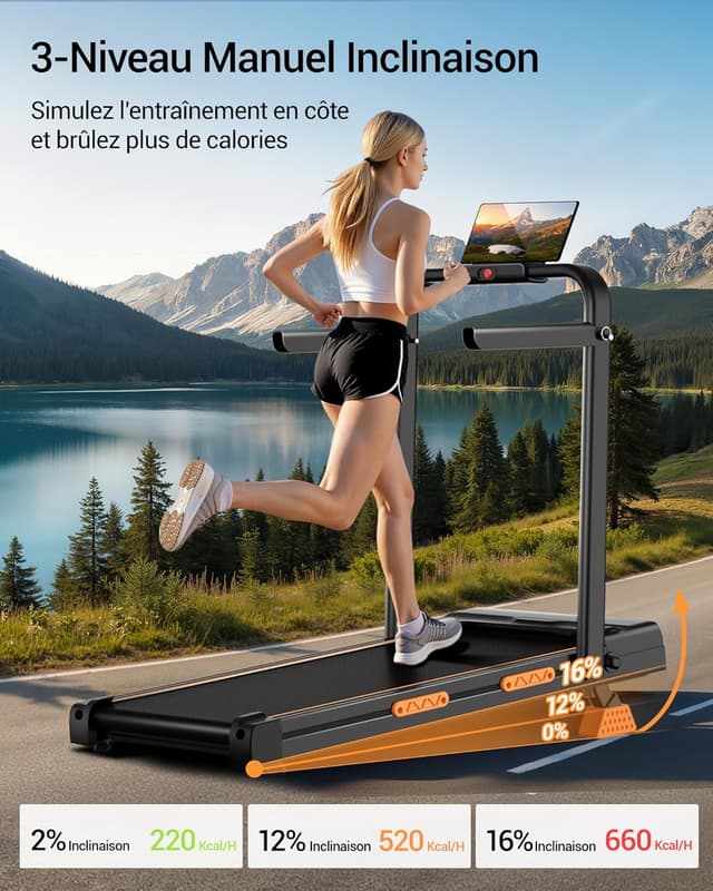 Thumbnail 2 de LONTEK Tapis de marche 6 en 1 pliable inclinable