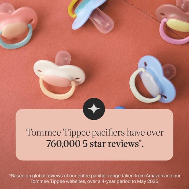 Detalle 2 de Tommee Tippee Ultimate Fit Soother (18–36 Months) – 4 Pack, Symmetrical Orthodontic Dummy, 100% BPA-Free Silicone