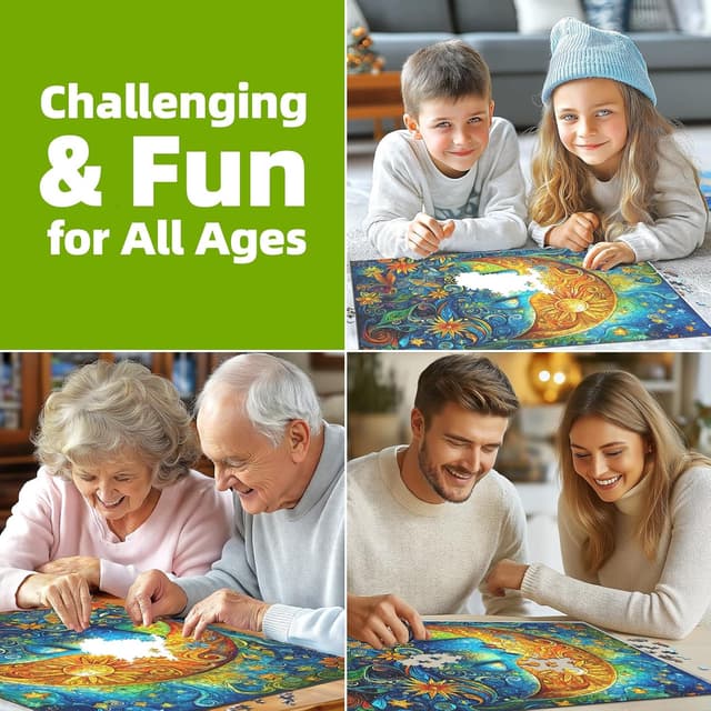 Thumbnail 4 de Moon 1000-Piece Puzzle Blue Girl 🧩