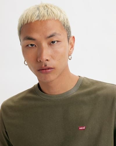 Detalle de Camiseta Levi's Ss Original Housemark Tee en Olive Night (para hombre) talla XL