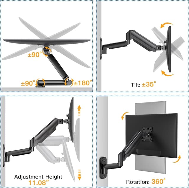 Detalle 2 de HUANUO Monitor Wandhalterung 8 kg VESA