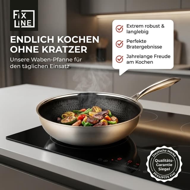 Thumbnail 5 de FIXLINE BLACK FOREST Wokpfanne 28cm