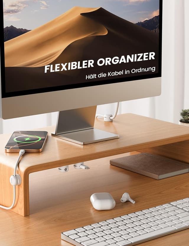 Detalle de Lamicall Kabelhalter Selbstklebend 6 Stück 🔌