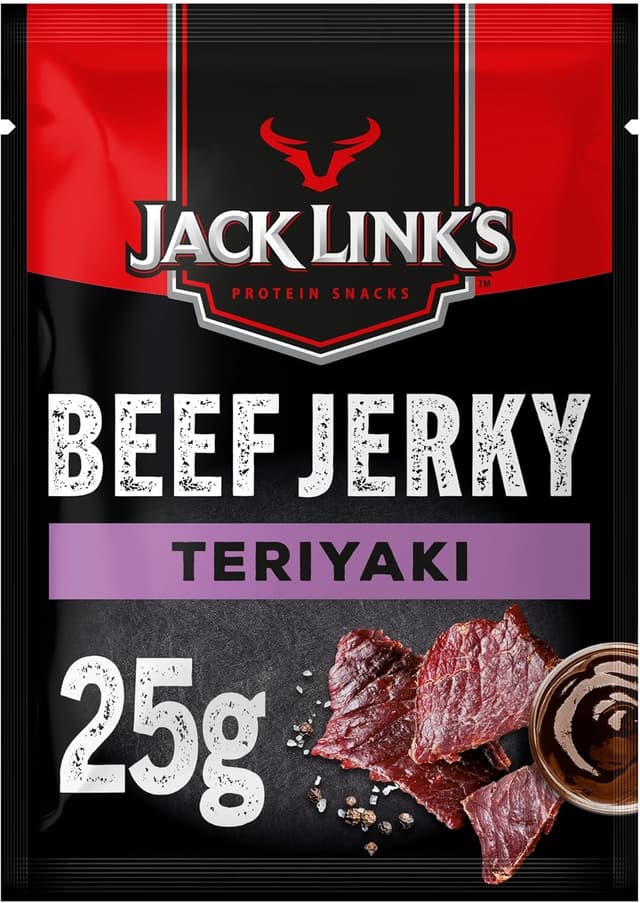 Detalle de Jack Links Beef Jerky Teriyaki 🥩 Alta en Proteínas 12x25g