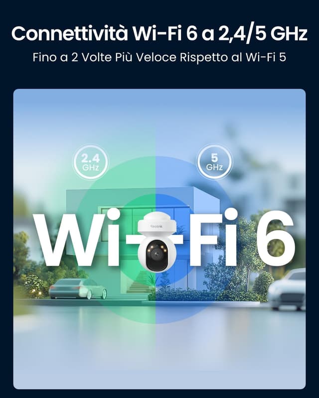 Detalle 2 de Reolink E1 Outdoor S: telecamera esterna 4K con Wi‑Fi 6, rilevamento persone/veicoli/animali e audio bidirezionale
