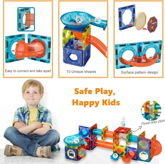 Thumbnail 2 de Magnetische Bausteine 144 Teile LED-Set 🧩