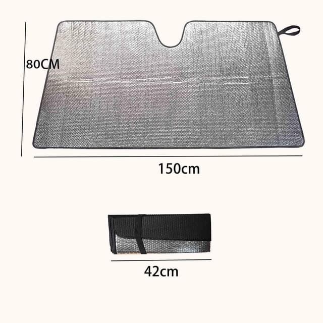 Detalle de AuFiiy Parasole Auto pieghevole 150 x 80 cm per parabrezza interno, riflettente anti-UV