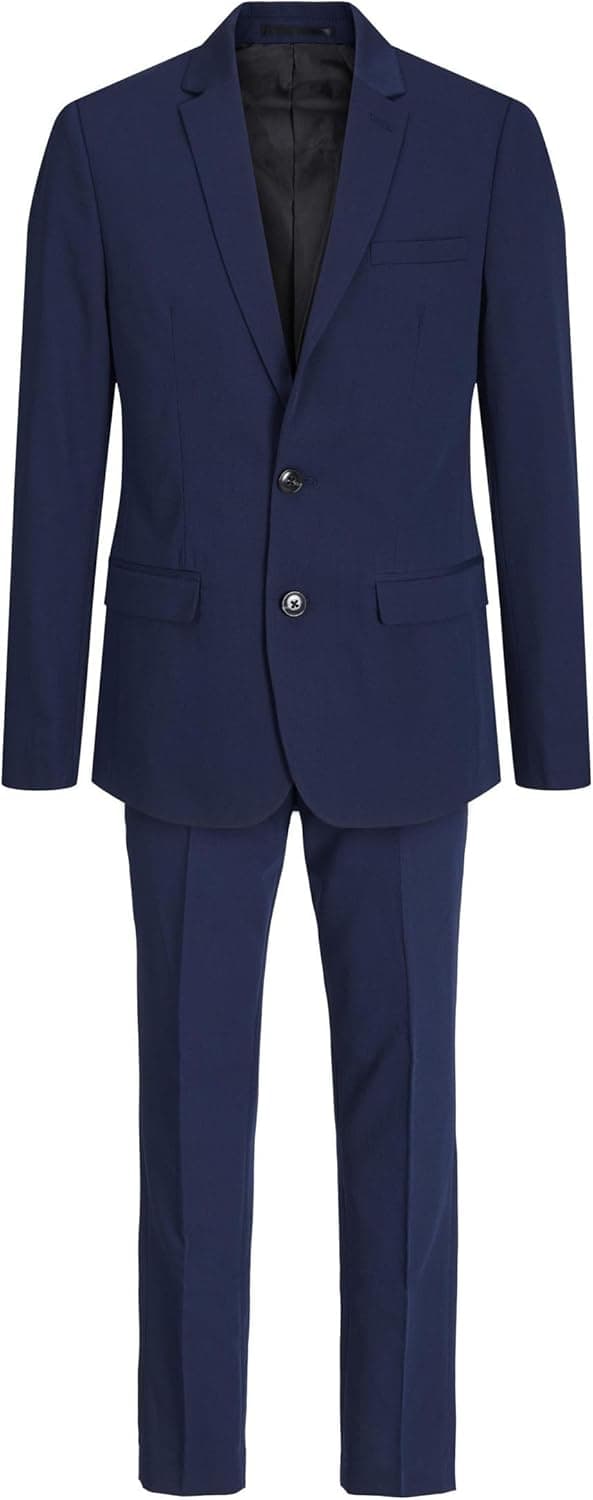 Detalle de JACK & JONES Boy JPRSOLAR Junior-Set: einreihiger Blazer und Hose für einen gepflegten Auftritt