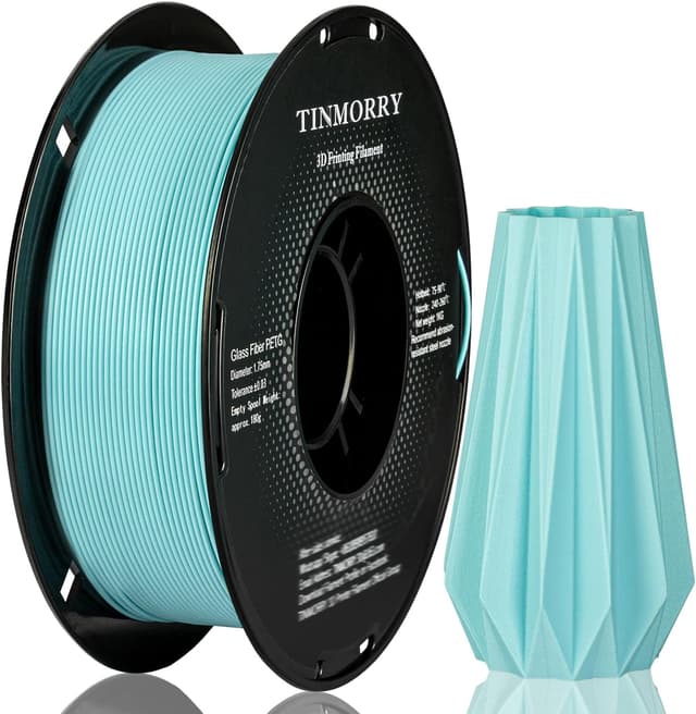Detalle de TINMORRY Glasfaser-PETG Filament 1,75 mm (PETG GF) – 1 kg Spule, eisblau