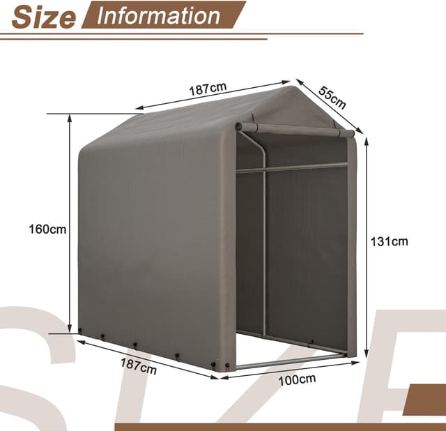 Thumbnail 3 de Birchtree 1.8m x 1m Garden Bike Shelter