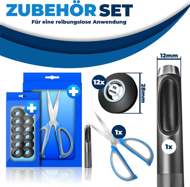 Thumbnail 6 de KESSER® Pool-Solarabdeckplane rund Ø 305 cm (Solarfolie 120 µm), zuschneidbar – mit Schere, Lochzange & 12 Ösen