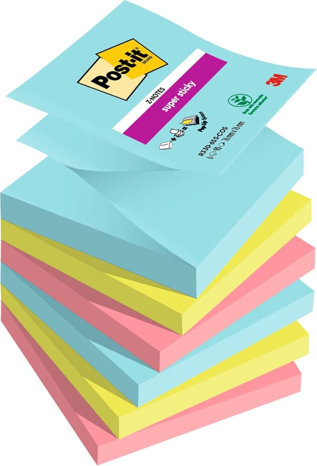 Detalle de Post-it Super Sticky Z-Notes 540 Sheets