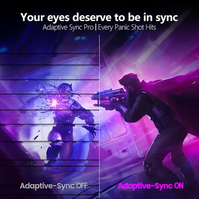 Detalle 2 de Gawfolk 27-inch 2K Gaming Monitor (120Hz, QHD IPS, G-Sync/Adaptive Sync, VESA 75x75)