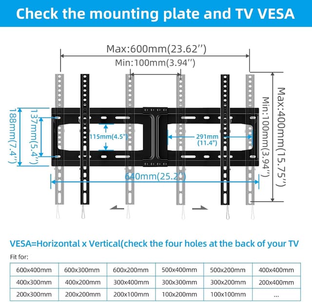 Thumbnail 4 de HOME VISION HV9601 75KG tilt TV mount