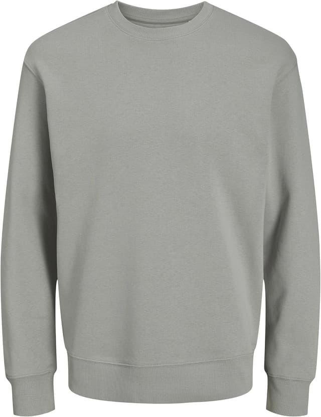 Detalle de Jack & Jones Sweatshirt Plain da uomo in felpa: girocollo e maniche sovrapposte