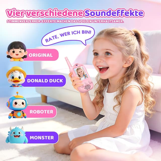 Thumbnail 3 de iKidiki Walkie Talkie Kinder mit Video – videofähiges Funkgerät für Mädchen (ab 3 Jahren)