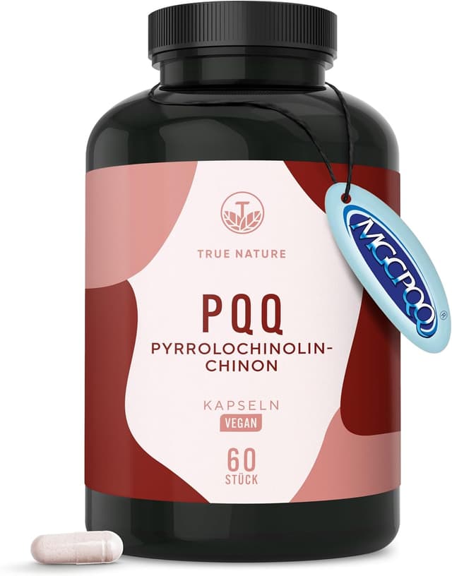 Detalle de TRUE NATURE PQQ Pyrrolochinolinchinon (MGCPQQ®) – 60 Kapseln mit 20 mg pro Tagesdosis, vegan