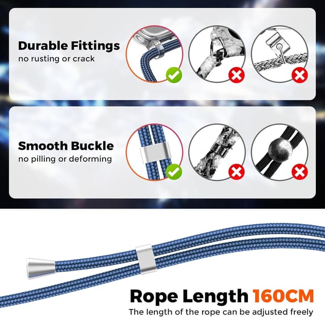 Detalle de OLEPHY Cover trasparente con cordino per iPhone 17