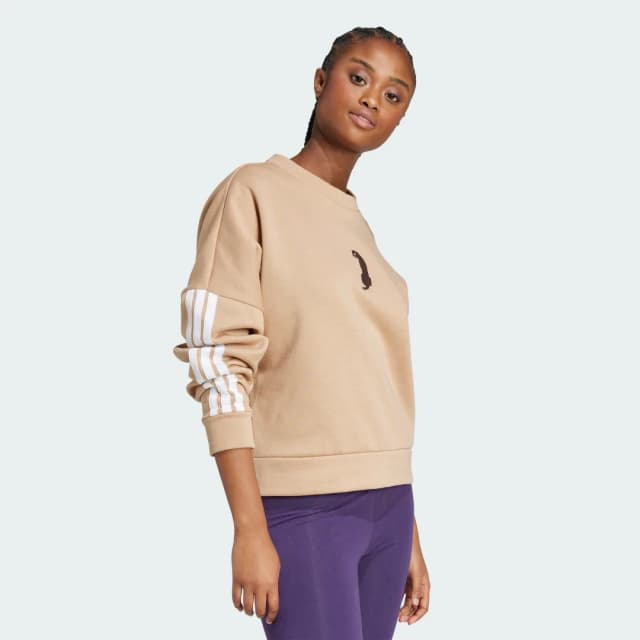 Detalle de adidas Animal Graphic Sweatshirt marrón