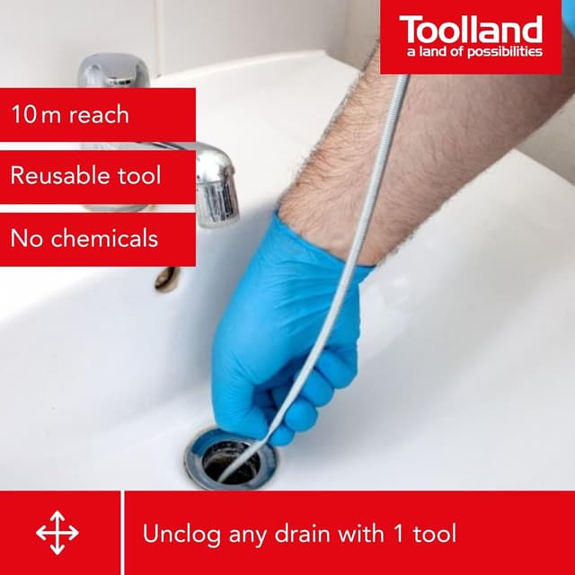 Thumbnail 1 de Toolland Drene Resorte Desbloqueador Fregadero 7mm x 10m 🛠