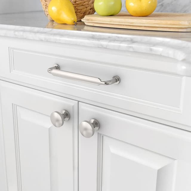 Thumbnail 4 de Amerdeco 10 pezzi maniglie per mobili in nichel spazzolato, distanza fori 128 mm