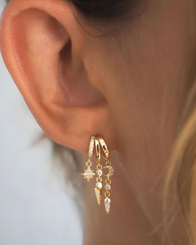 Thumbnail 4 de HANLI Ohrringe Creolen mit 925 Silber