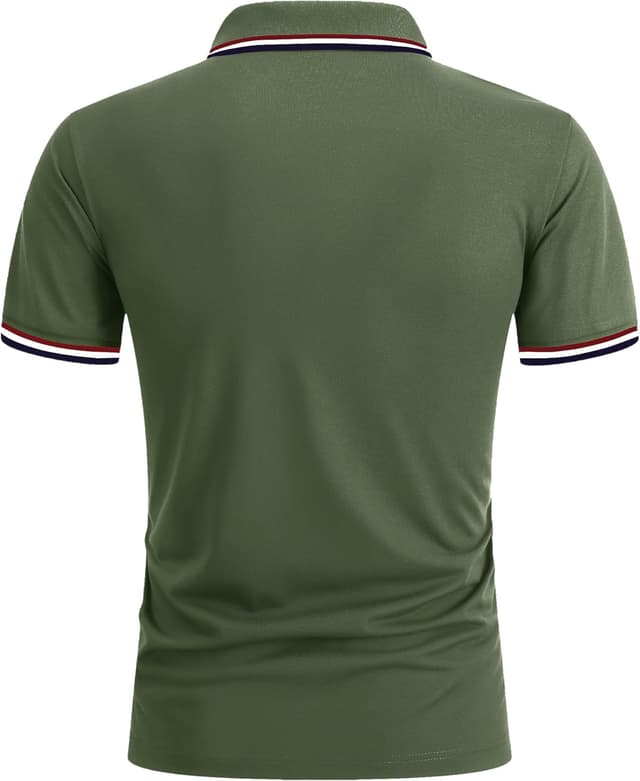 Detalle de zitysport Poloshirt Herren Kurzarm – atmungsaktives Golf Polo mit Brusttasche, Slim Fit