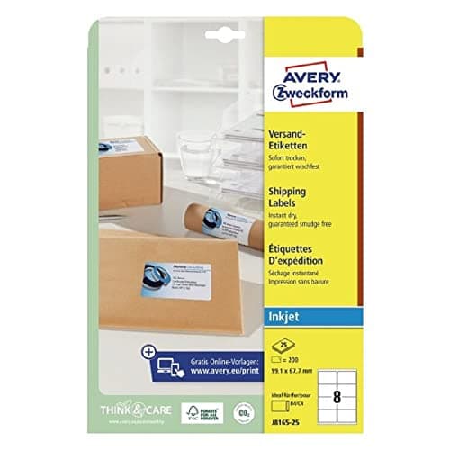 Detalle 2 de Avery Zweckform J8165-25, étiquettes adresses C4 C5 📄