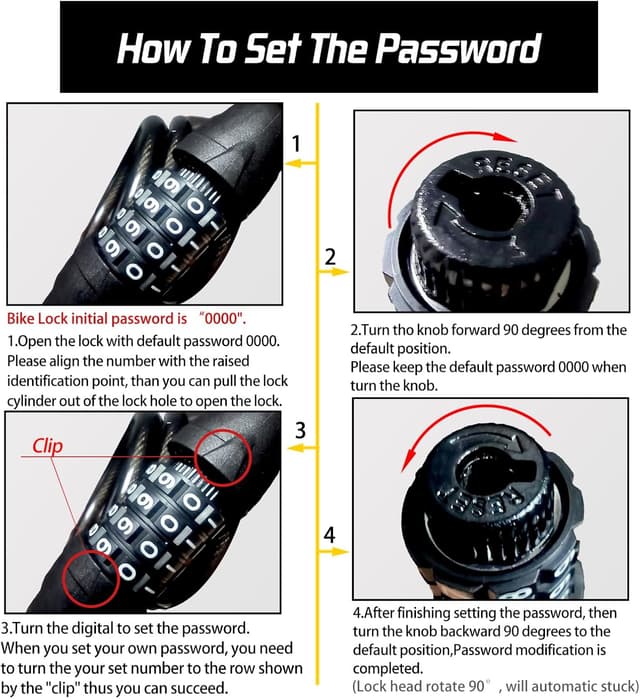 Thumbnail 5 de ZCYLPT Bike Lock 1800mm 12mm