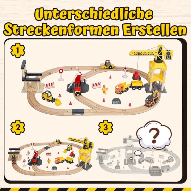 Detalle 2 de Lehoo Castle Holzeisenbahn 68-teilig