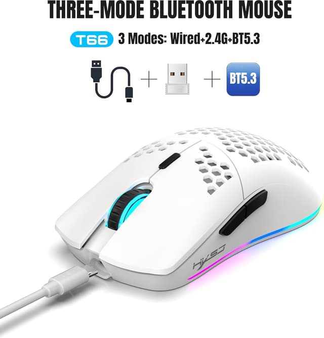 Detalle de CROSS ZEBRA T66 Gaming Mouse 3600 DPI