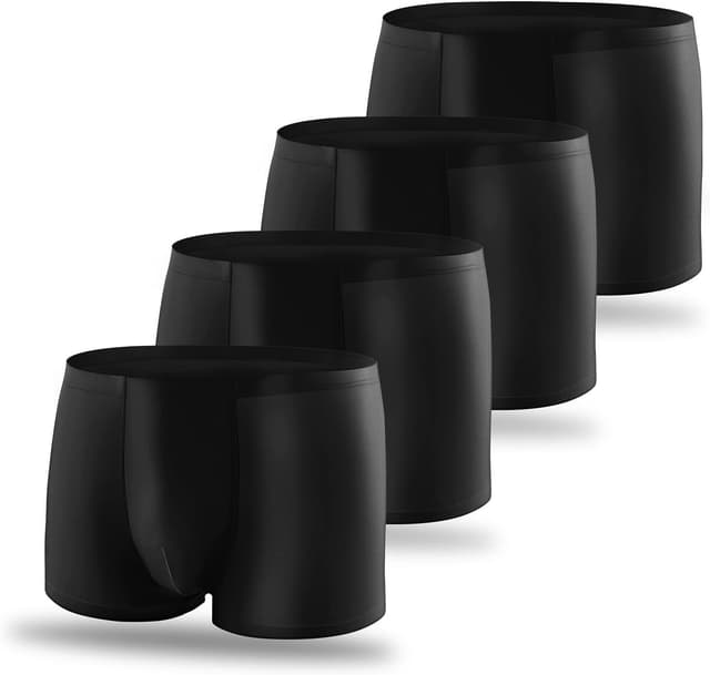 Detalle de SIHOHAN Boxershorts Herren im 4er Pack – atmungsaktive Retro Shorts mit sehr flachen Nähten (S–2XL)