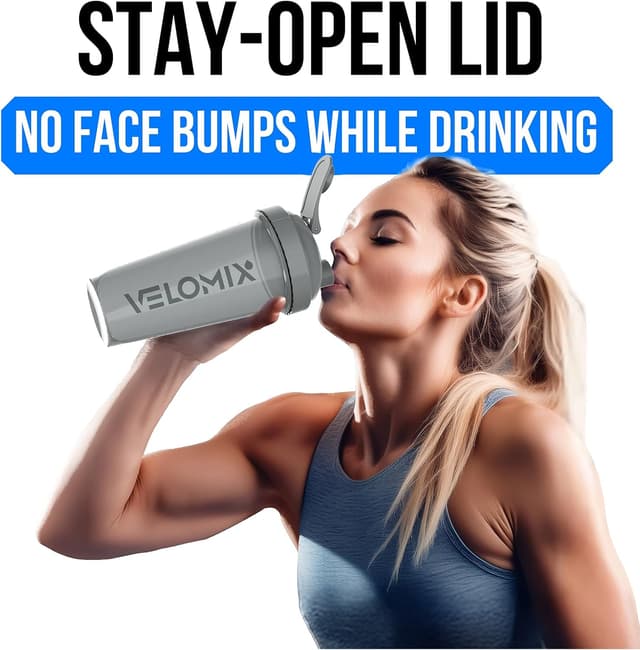 Thumbnail 6 de VELOMIX 28 oz Protein Shaker Bottles Pack 🥤