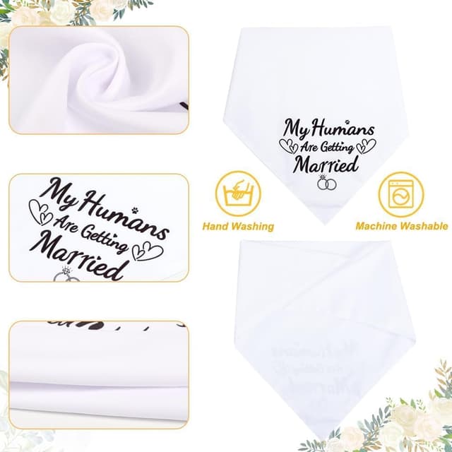 Thumbnail 1 de SZEE Dog Wedding Bandanas 2 Pack
