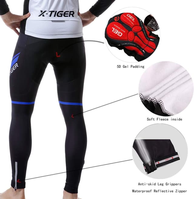 Thumbnail 4 de X-TIGER Ciclismo Inverno Termico 5D Pantaloni